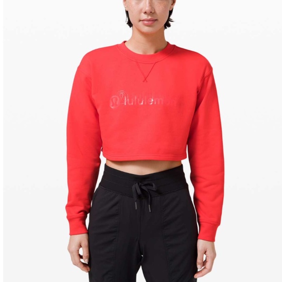 lululemon athletica Tops - *RARE* NWT Lululemon All Yours Cropped Crew *Lunar New Year | Love Red, Sz 4